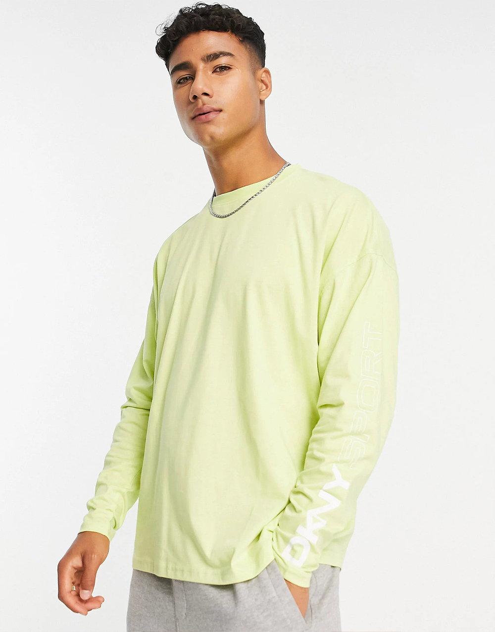 Oversized Knitted T-Shirt In Blue - Image 3